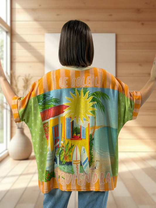 MAGNOLIA - TEE-SHIRT OVERSIZE FLUIDE SCINTILLANT JUSQU'A LA TAILLE 56