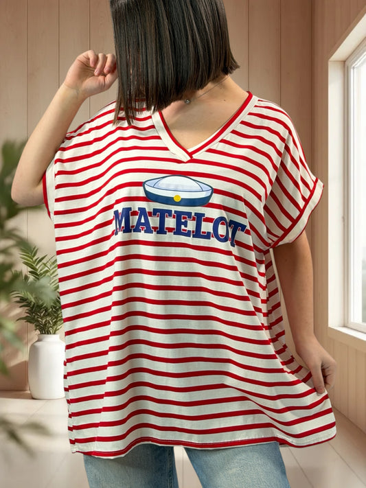 MATELOT - MARINIERE ROUGE JUSQU'A LA TAILLE 56