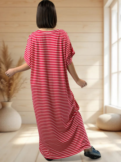 SUNRISE - ROBE MARINIERE ROUGE JUSQU'A LA TAILLE 54/56