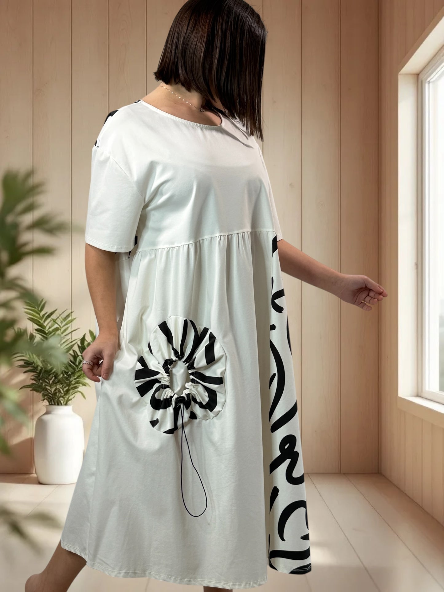 ANTIBES - ROBE AVEC MOTIF JUSQU'A LA TAILLE 52