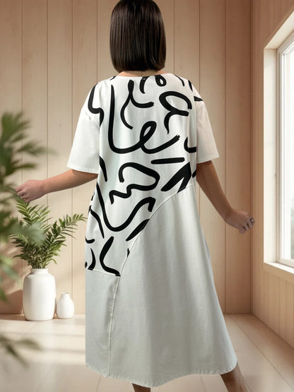 ANTIBES - ROBE AVEC MOTIF JUSQU'A LA TAILLE 52