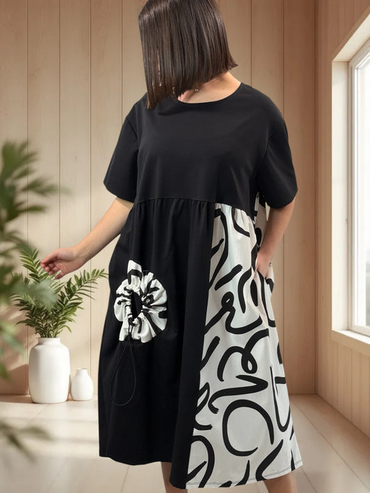 ANTIBES - ROBE AVEC MOTIF JUSQU'A LA TAILLE 52