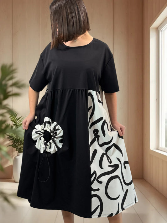 ANTIBES - ROBE AVEC MOTIF JUSQU'A LA TAILLE 52