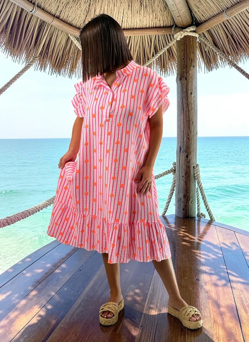 MONICA - ROBE MOTIF COEUR JUSQU'A LA TAILLE 52