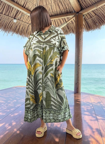 HIBISCUS - ROBE OVERSIZE FLORALE JUSQU'A LA TAILLE 54