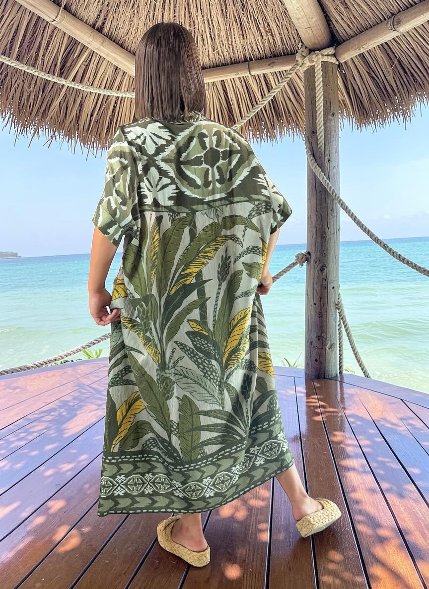 HIBISCUS - ROBE OVERSIZE FLORALE JUSQU'A LA TAILLE 54