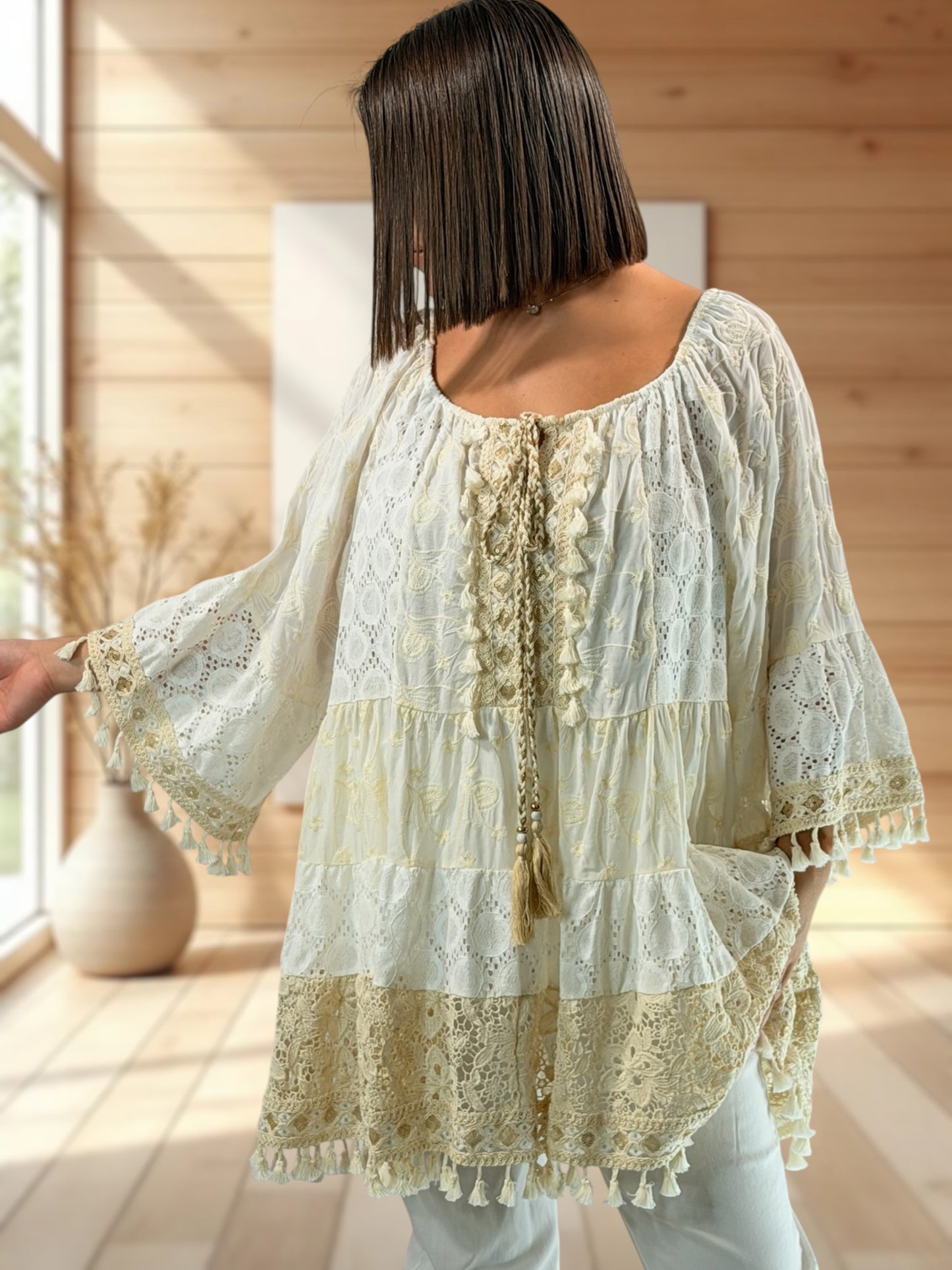 ABIGAIL - TUNIQUE EN DENTELLE JUSQU'A LA TAILLE 52