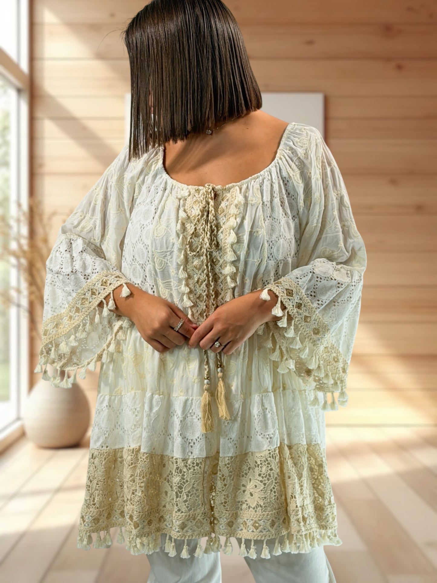ABIGAIL - TUNIQUE EN DENTELLE JUSQU'A LA TAILLE 52