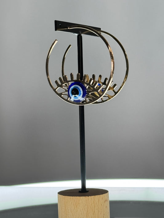 SAMANTHA - BOUCLES D'OREILLES CREOLES AVEC OEIL