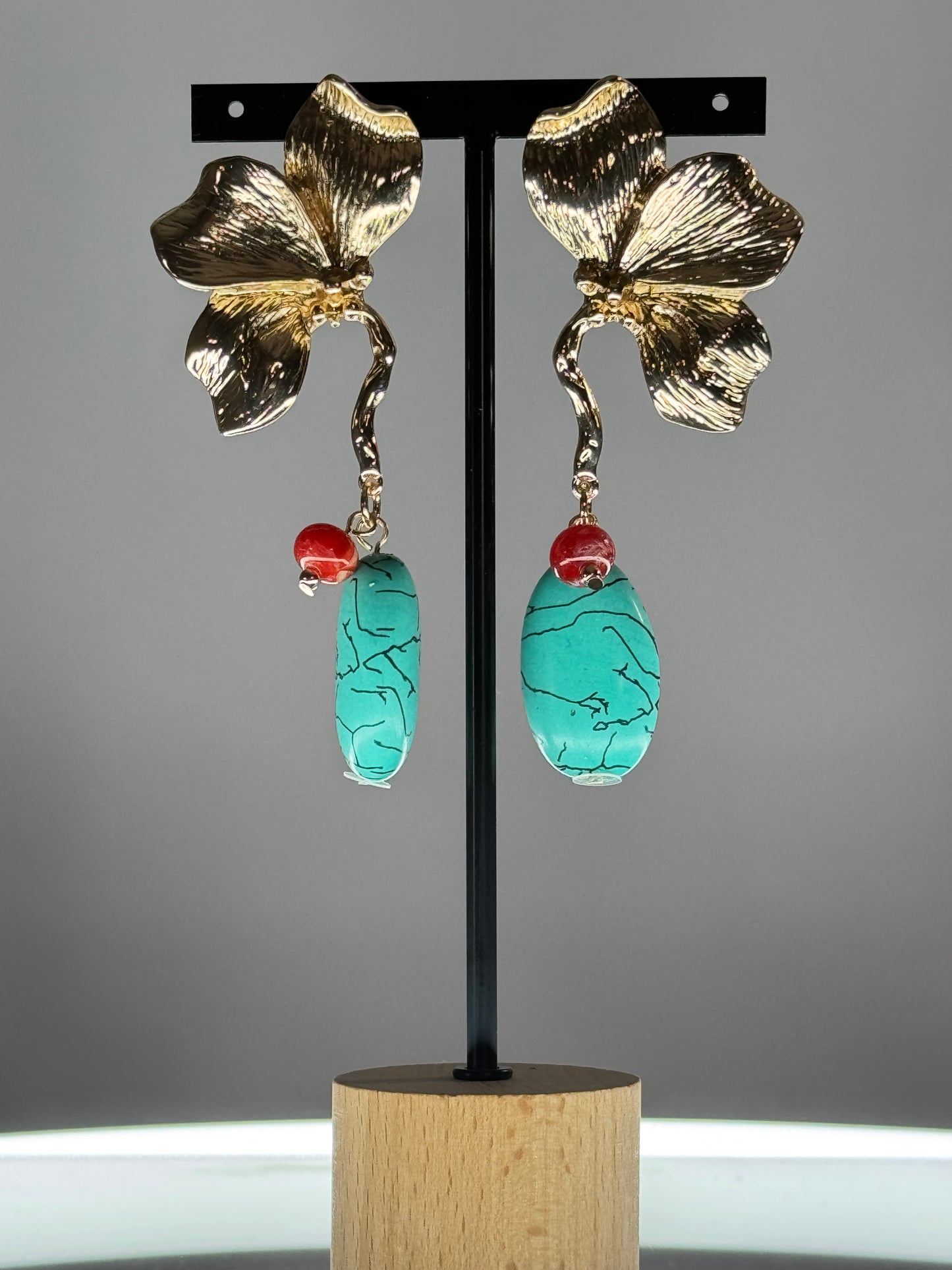 CHAMPAGNE - BOUCLES D'OREILLES BOHEME
