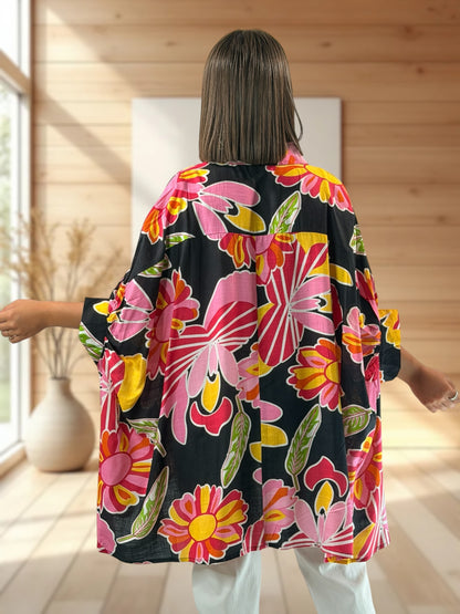 TYLER - TUNIQUE OVERSIZE AVEC BRODERIE JUSQU'A LA TAILLE 54/56