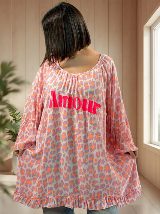 AMOURETTE  - TUNIQUE LEOPARD JUSQU'A LA TAILLE 54