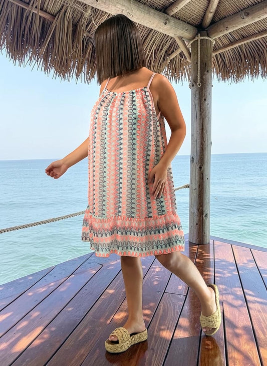 PAKITA - TUNIQUE MULTICOLORE JUSQU'A LA TAILLE 52/54