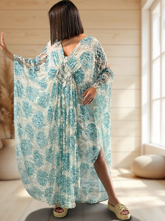 PAMPELONNE - ROBE BOHEME EN DENTELLE JUSQU'A LA TAILLE 56/58