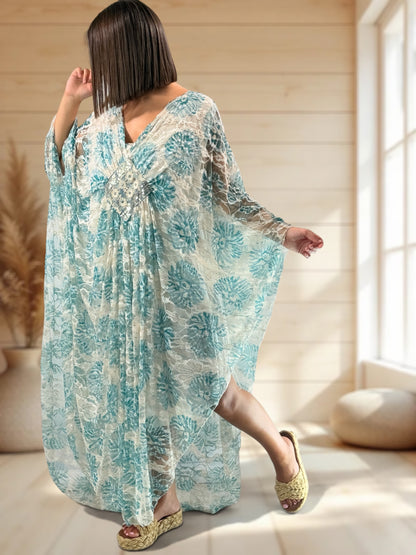 PAMPELONNE - ROBE BOHEME EN DENTELLE JUSQU'A LA TAILLE 56/58