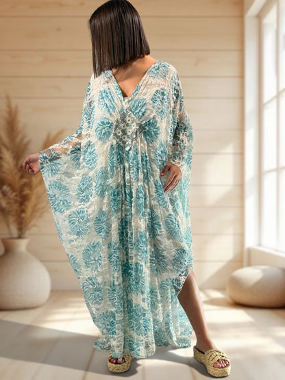 PAMPELONNE - ROBE BOHEME EN DENTELLE JUSQU'A LA TAILLE 56/58