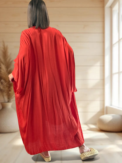 BARBARA - ROBE OVERSIZE ROUGE JUSQU'A LA TAILLE 60