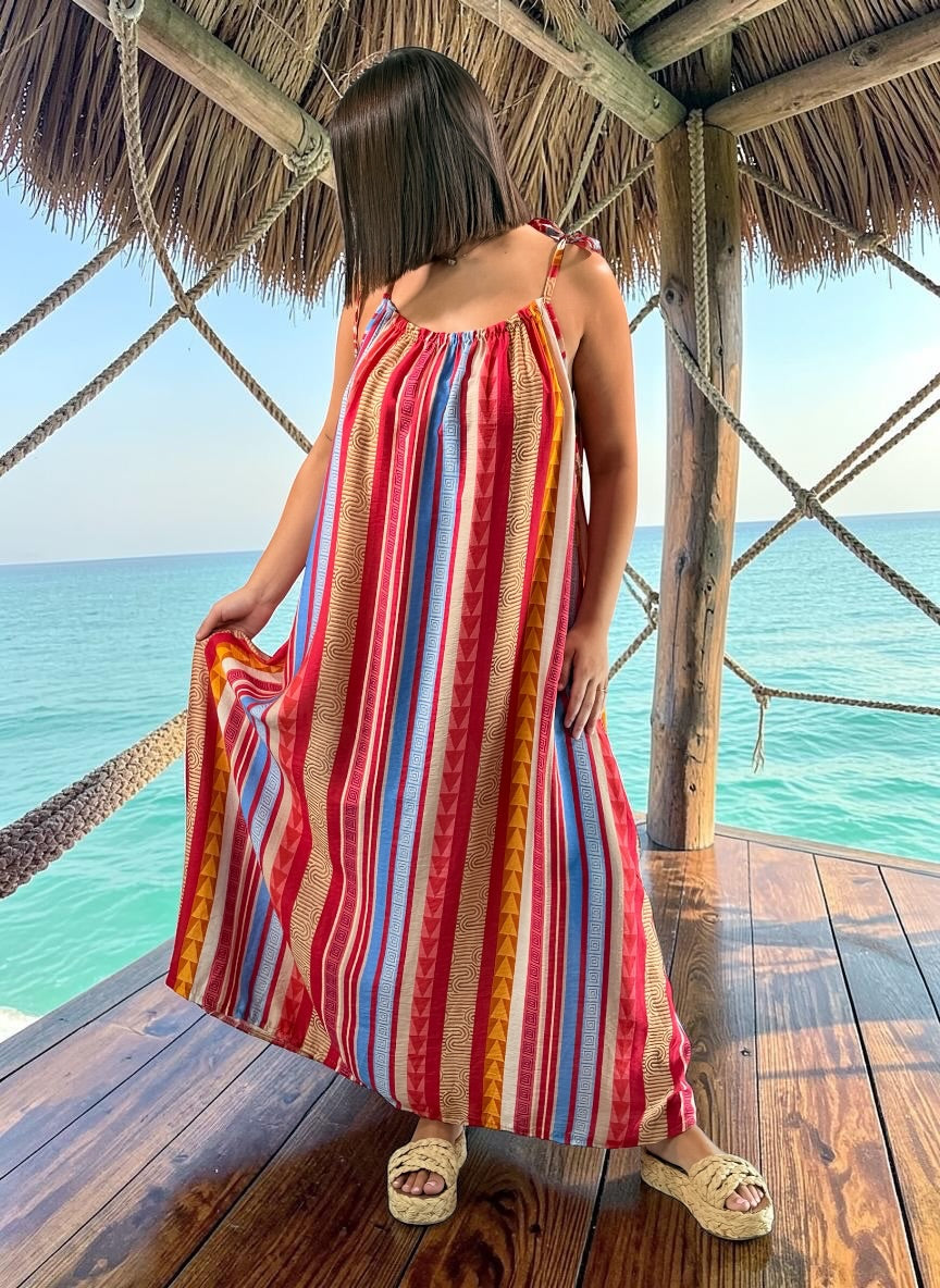 TEQUILA - ROBE LONGUE A MOTIF JUSQU'A LA TAILLE 52
