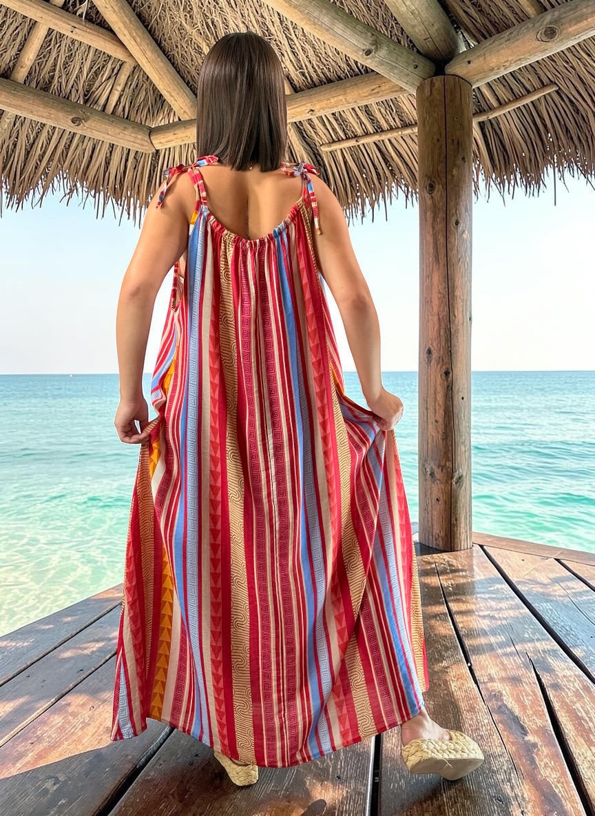 TEQUILA - ROBE LONGUE A MOTIF JUSQU'A LA TAILLE 52
