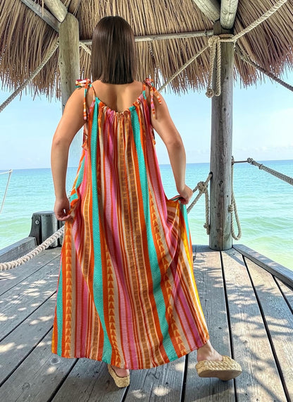 TEQUILA - ROBE LONGUE A MOTIF JUSQU'A LA TAILLE 52