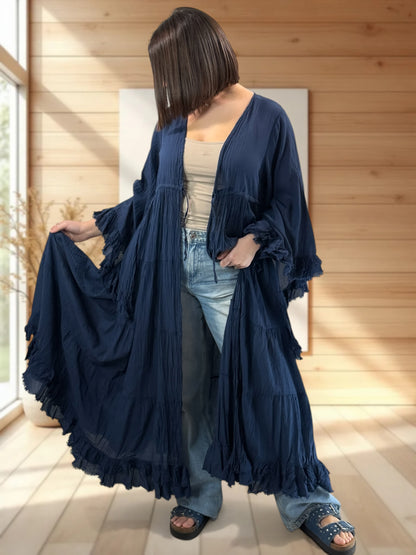 TAYLOR - KIMONO MARINE JUSQU'A LA TAILLE 44