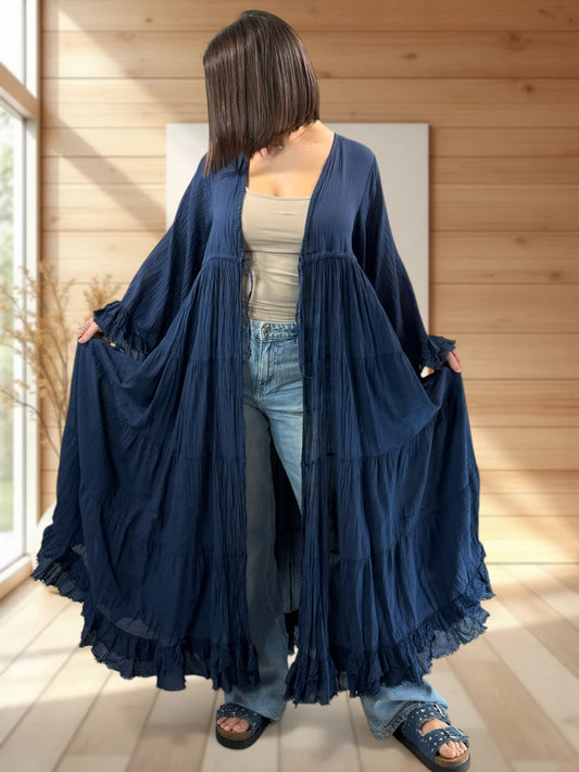 TAYLOR - KIMONO MARINE JUSQU'A LA TAILLE 44