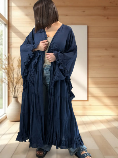TAYLOR - KIMONO MARINE JUSQU'A LA TAILLE 44