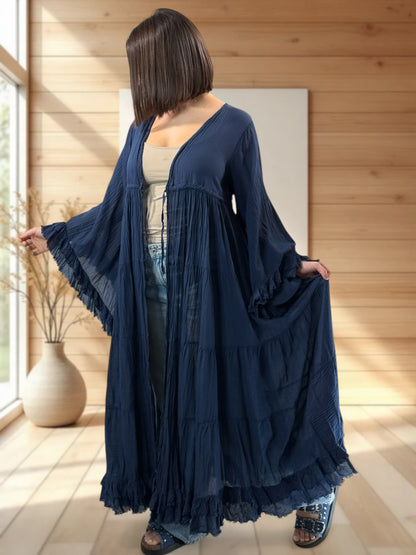TAYLOR - KIMONO MARINE JUSQU'A LA TAILLE 44