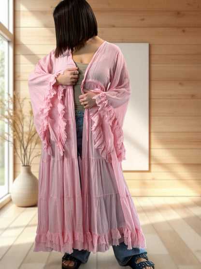 TAYLOR - KIMONO ROSE JUSQU'A LA TAILLE 44