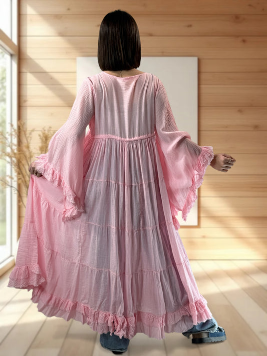 TAYLOR - KIMONO ROSE JUSQU'A LA TAILLE 44