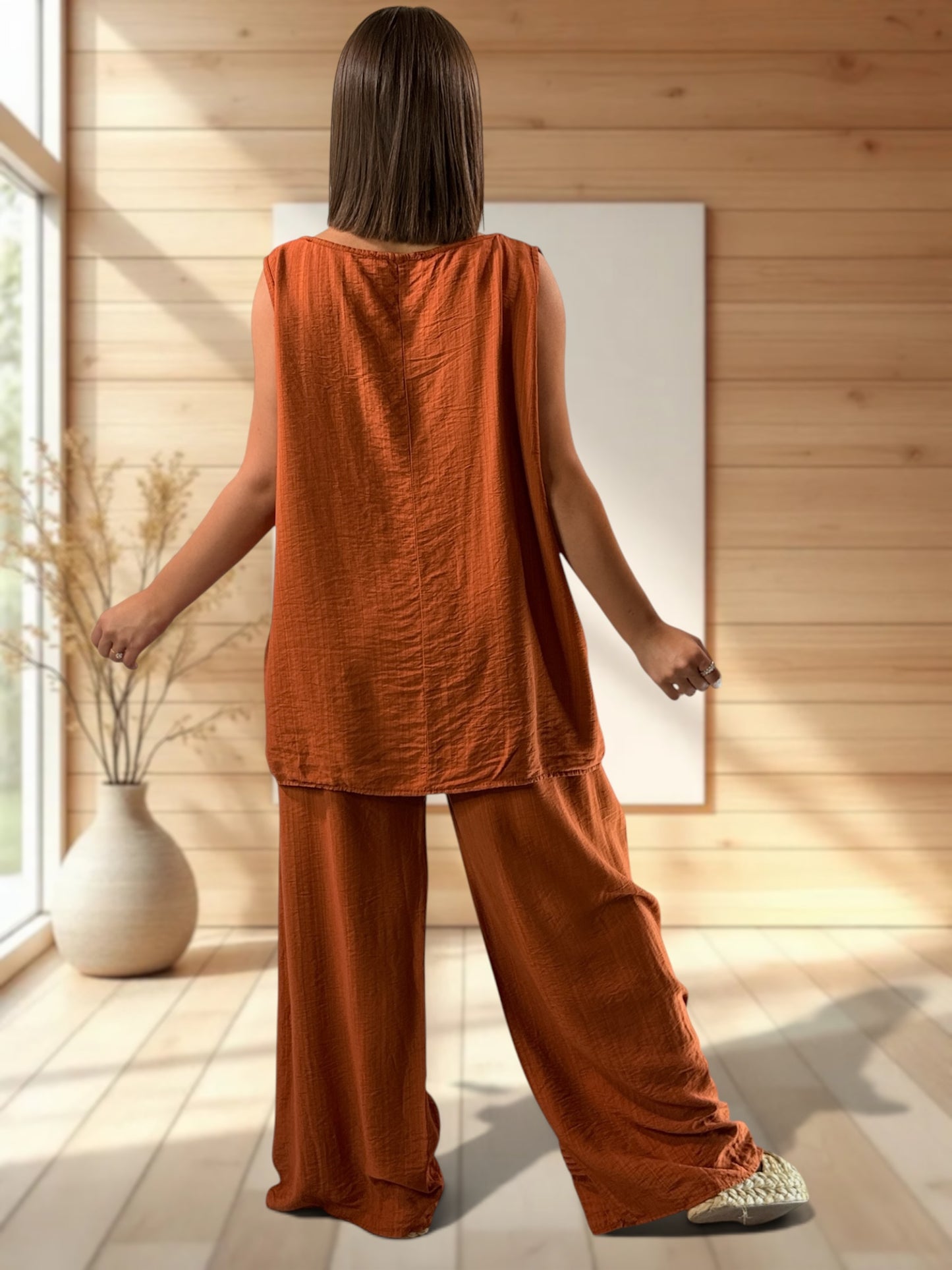 JASON - PANTALON TERRACOTTA JUSQUA LA TAILLE 52