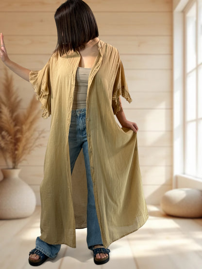 MARILYN - KIMONO CAMEL JUSQU'A LA TAILLE 52