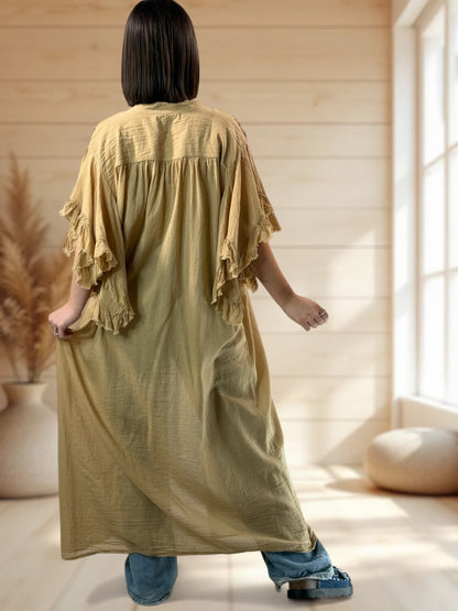 MARILYN - KIMONO CAMEL JUSQU'A LA TAILLE 52