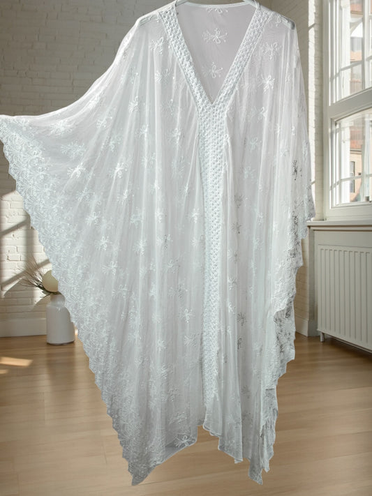 FALBALA - ROBE LONGUE BLANCHE EN TULLE JUSQU'A LA TAILLE 60