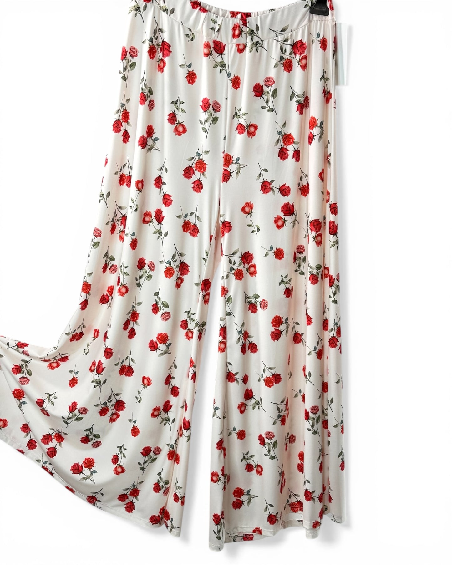 AGATHA - PANTALON PALAZZO A FLEUR TAILLE 46 A 54