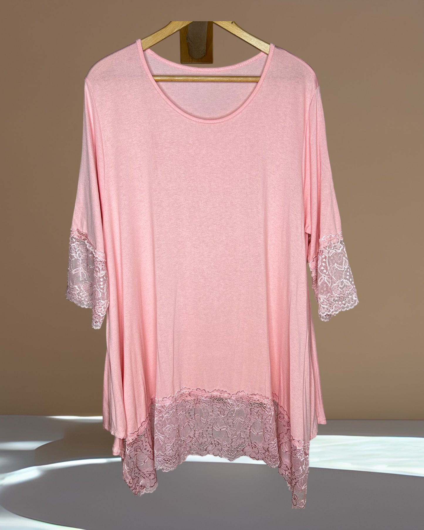 CINDY - TOP ROSE TAILLE 46 A 56/58