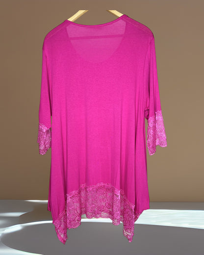 CINDY - TOP FUCHSIA TAILLE 46 A 56/58