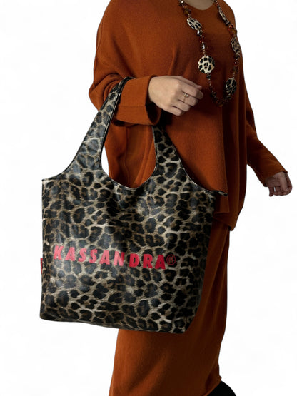 KASSANDRA - SAC CABAS  LEOPARD