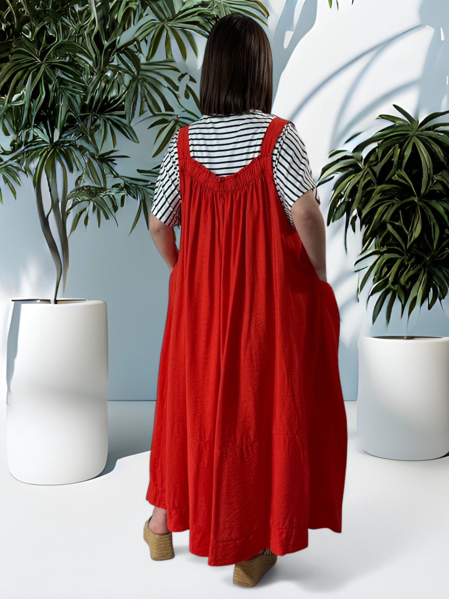 INGRID - ROBE ROUGE ROUGE JUSQU'A LA TAILLE 56