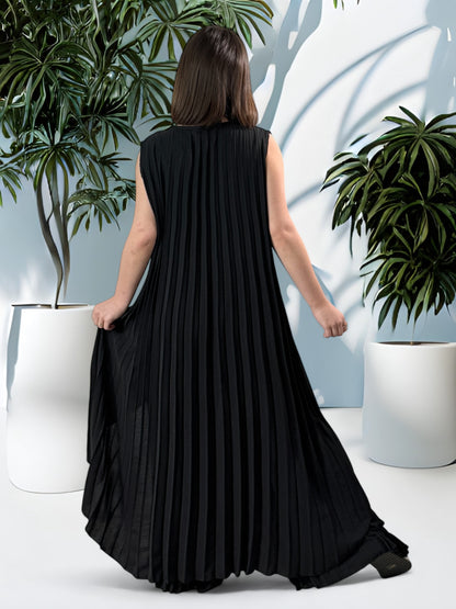 COCKTAIL - ENSEMBLE NOIR TUNIQUE ET PANTALON  OVERSIZE JUSQU'A LA TAILLE 56