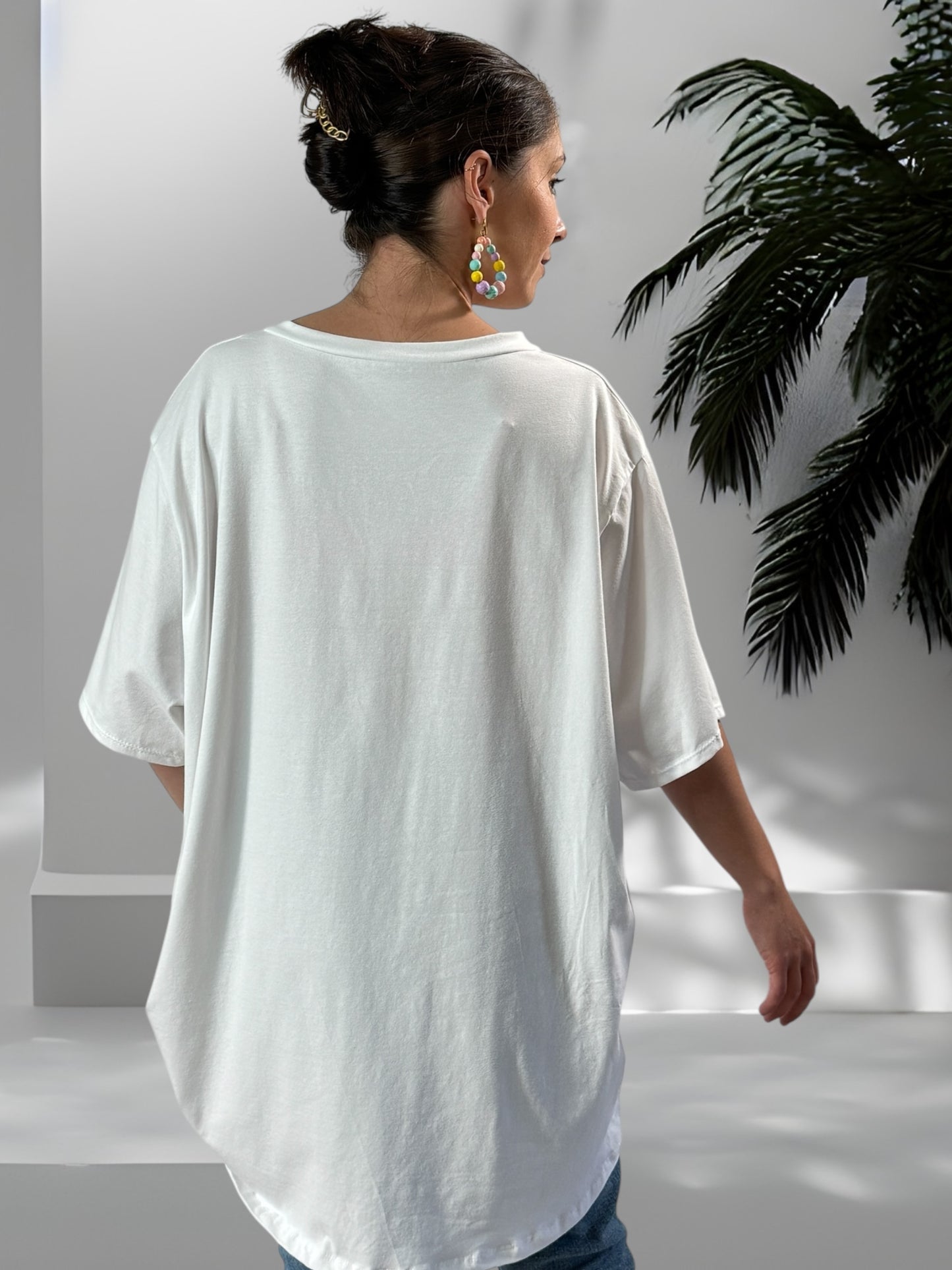 MARIUS - T-SHIRT BLANC MOTIF CERISE JUSQU'A LA TAILLE 56
