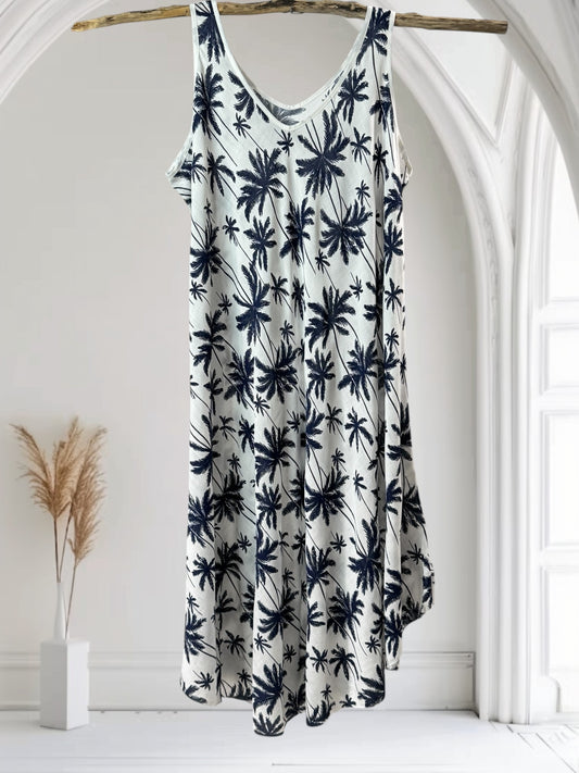 OLIVIA - ROBE PALMIER MARINE JUSQU'A LA TAILLE 58/60