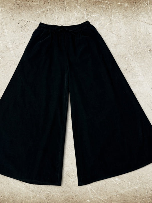 SERGIO - PANTALON AMPLE EN VELOURS MILLERAIES NOIR TAILLE 46/48 A 52