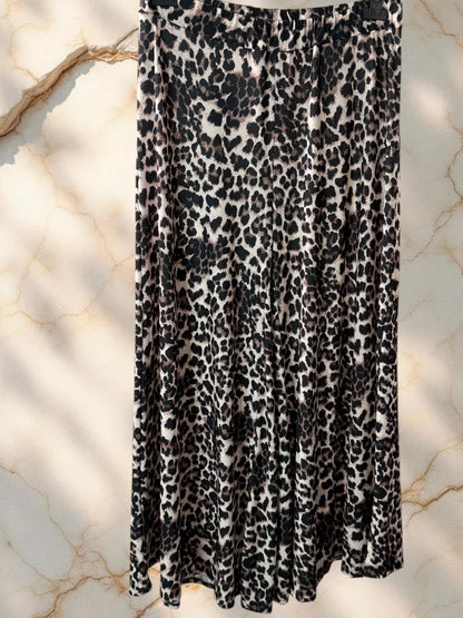 MAXIME - PANTALON PALAZZO MOTIF ANIMALIER TAILLE 46 A 54