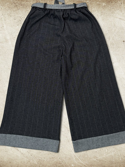 FRANCESCO - PANTALON NOIR A CHEVRONS TAILLE 48/50 A 54
