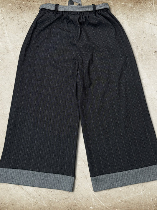 FRANCESCO - PANTALON NOIR A CHEVRONS TAILLE 48/50 A 54