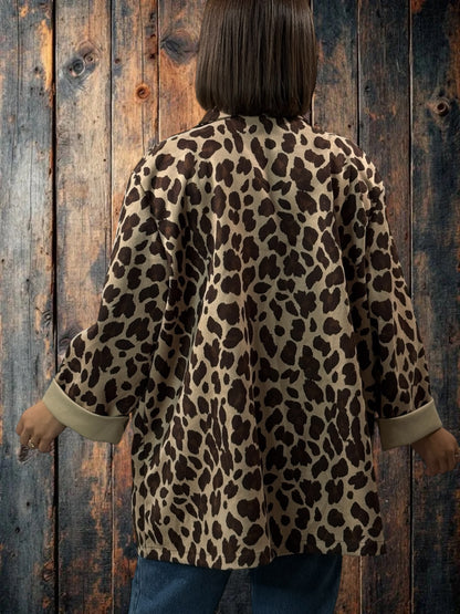 ALYSON - BLAZER LEOPARD EN SUEDINE JUSQU'A LA TAILLE 52