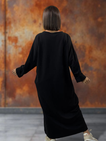 NINON - ROBE OVERSIZE NOIRE DOLCE VITA JUSQU'A LA TAILLE 54/56