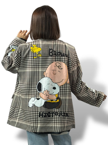 HAPINESS - VESTE OVERSIZE MOTIF SNOOPY JUSQU'A LA TAILLE 52