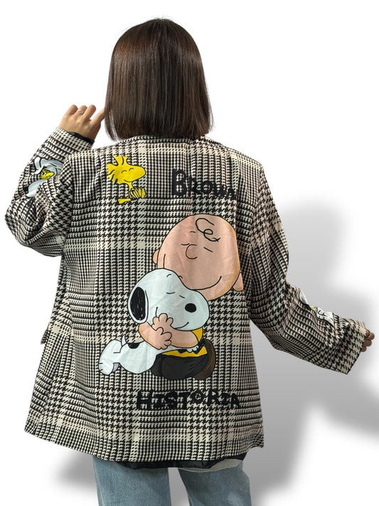 HAPINESS - VESTE OVERSIZE MOTIF SNOOPY JUSQU'A LA TAILLE 52